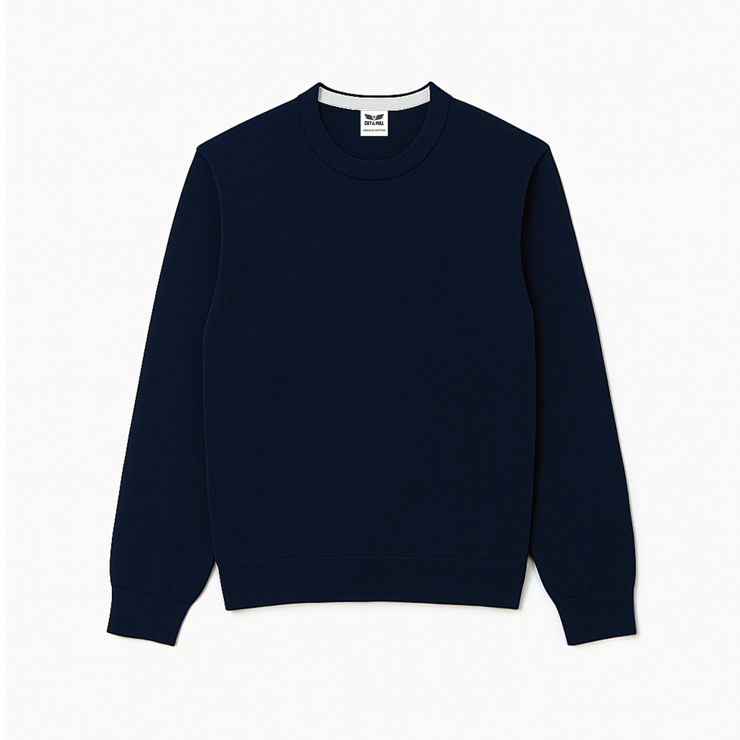 Men's Organic Cotton Crew Neck Longslevee SweatShirt