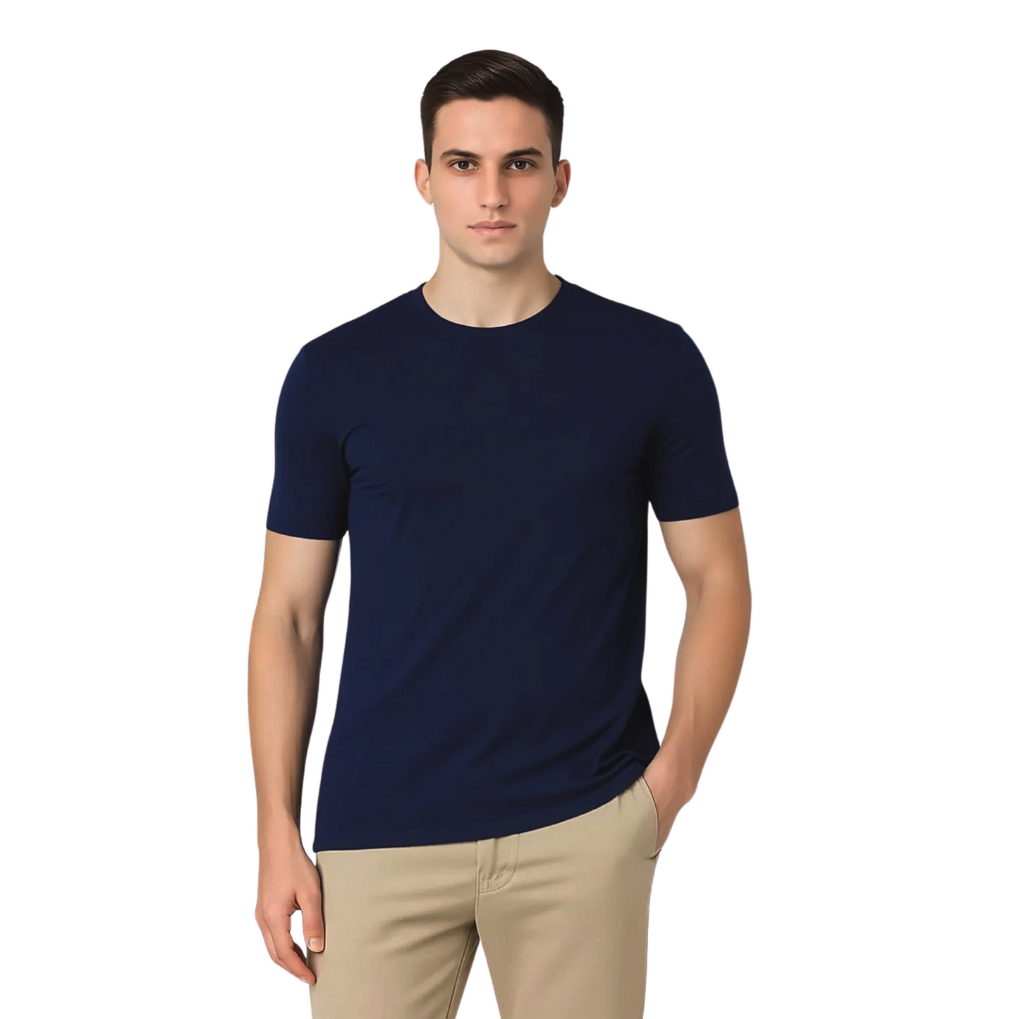 Men's Organic Cotton Elite Crew Neck Collar T-shirt