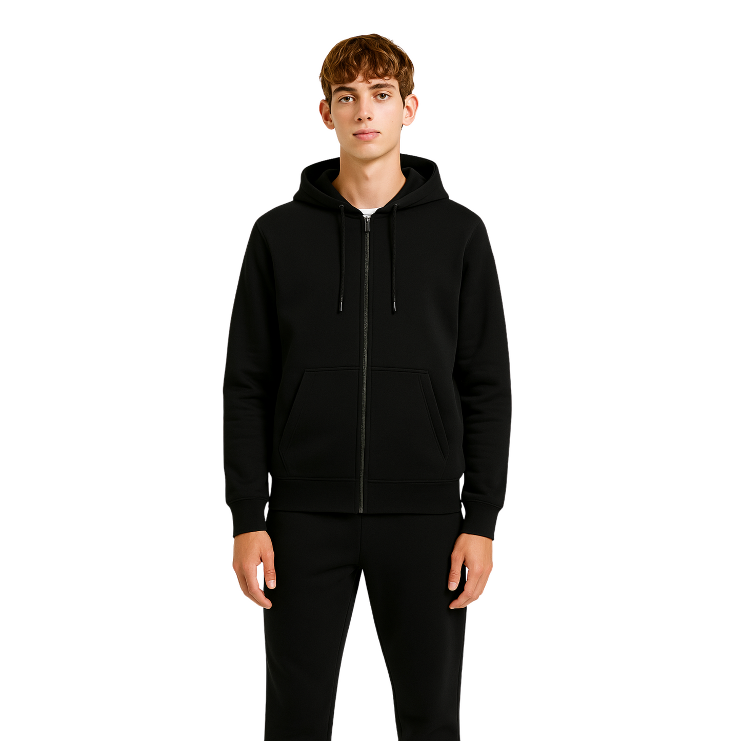 Men's Organic Cotton Zip up Fleece Hoodie