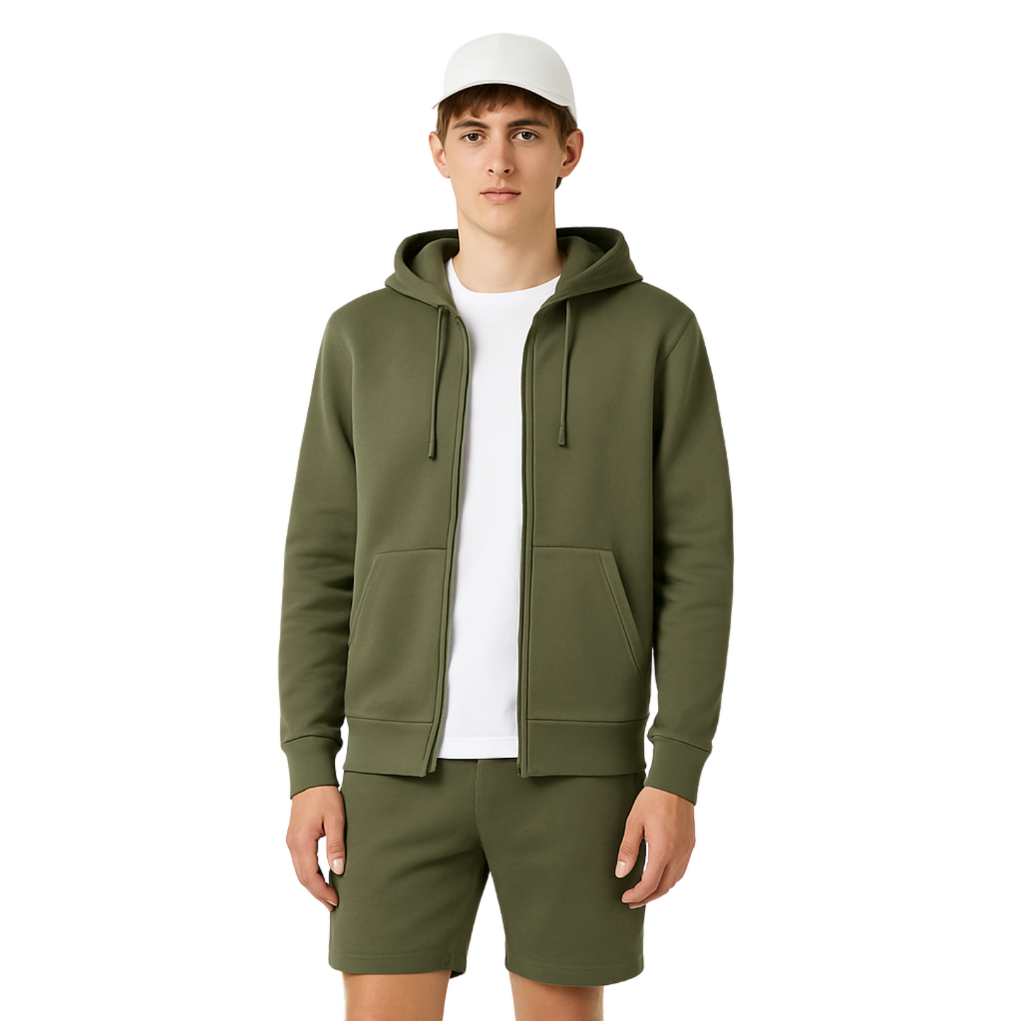 Men's Organic Cotton Zip up Fleece Hoodie