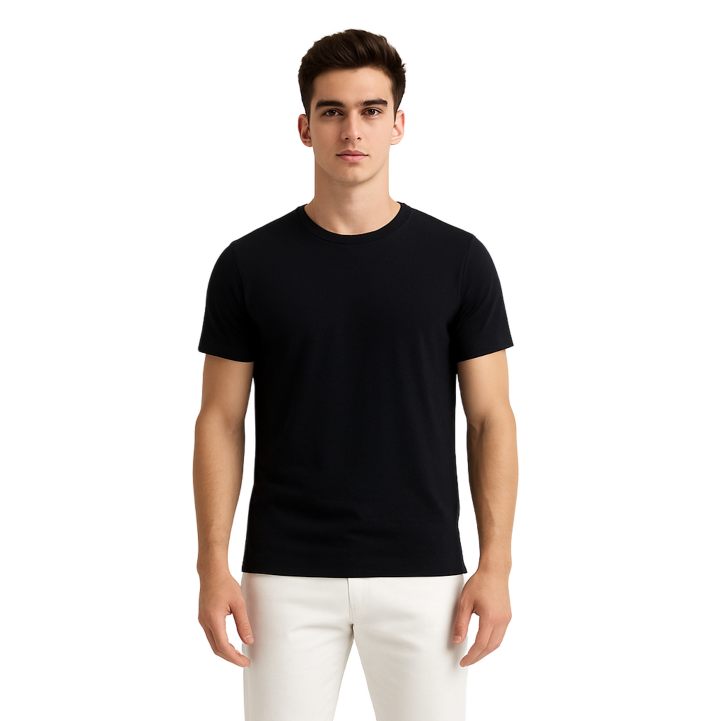 Men's Organic Cotton Elite Crew Neck Collar T-shirt
