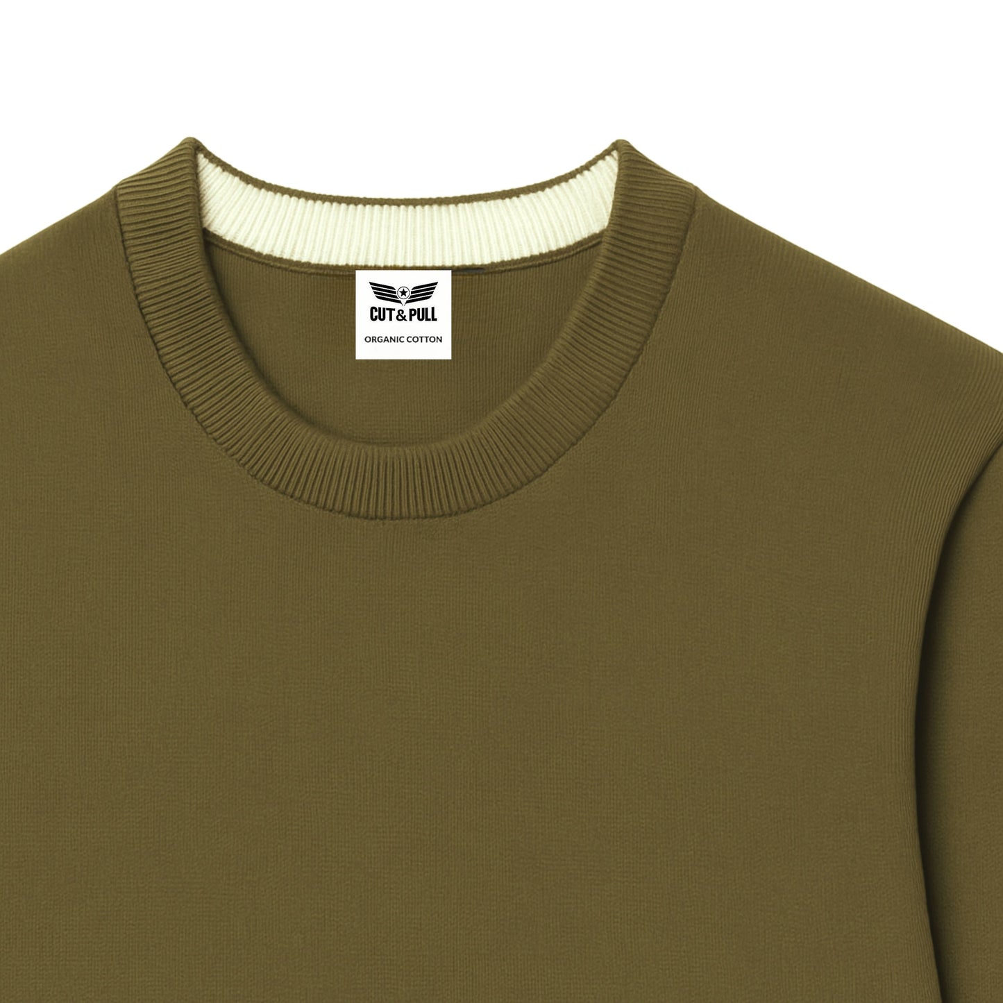 Men's Organic Cotton Crew Neck Longslevee SweatShirt