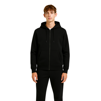 Men's Organic Cotton Zip up Fleece Hoodie