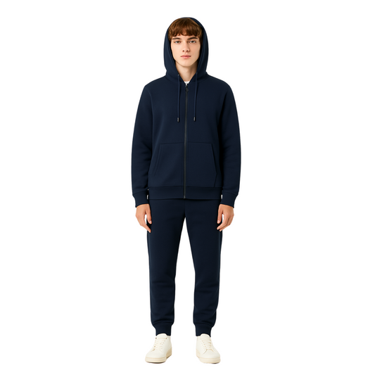 Men's Organic Cotton Zip up Fleece Hoodie
