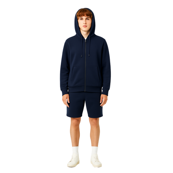 Men's Organic Cotton Zip up Fleece Hoodie