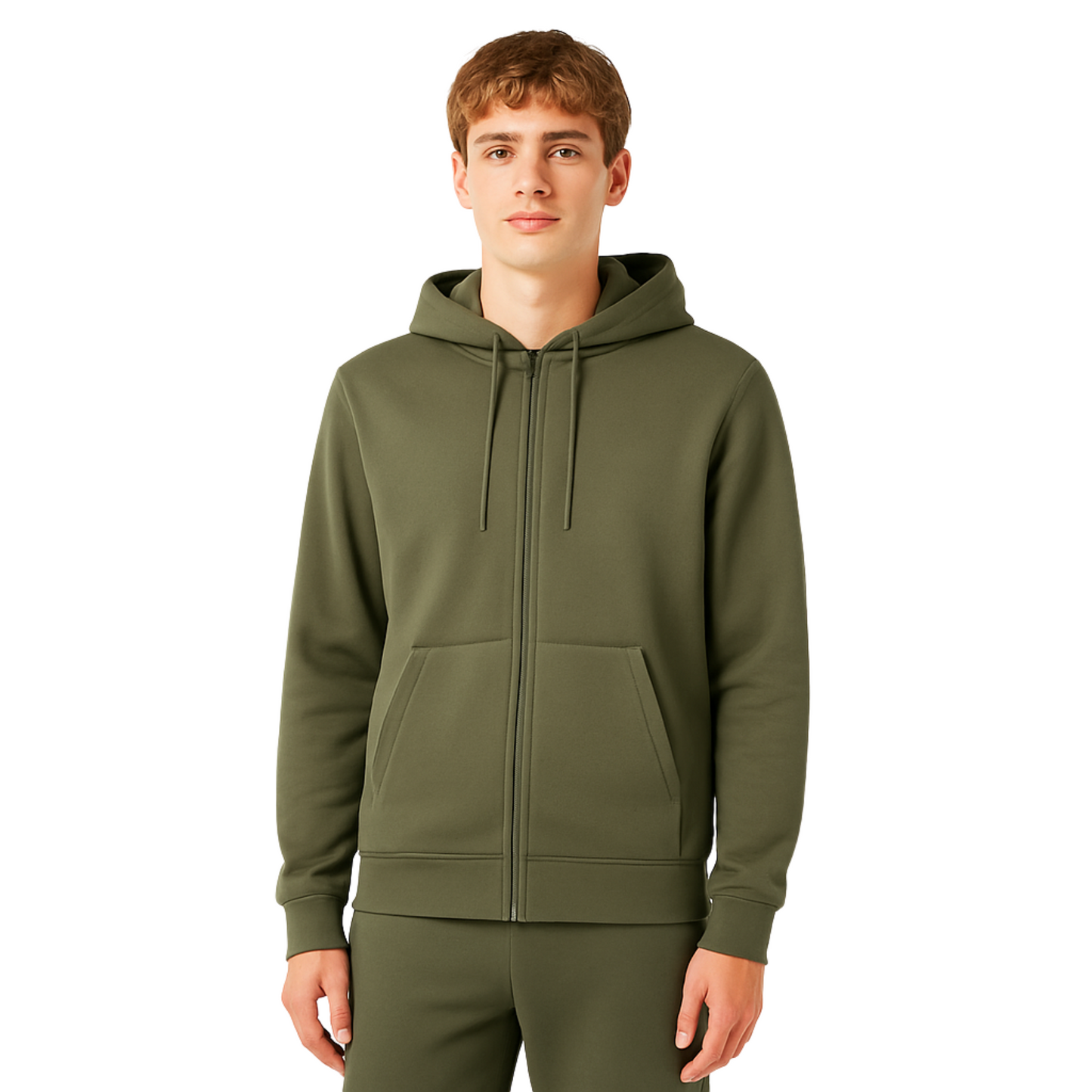Men's Organic Cotton Zip up Fleece Hoodie