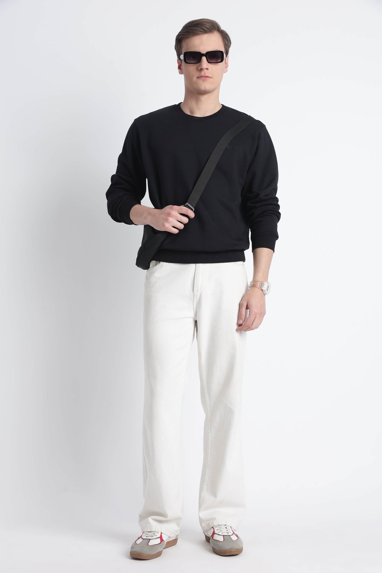 Men’s Cotton Crew Neck Longsleeve Sweatshirt Cloud Knit