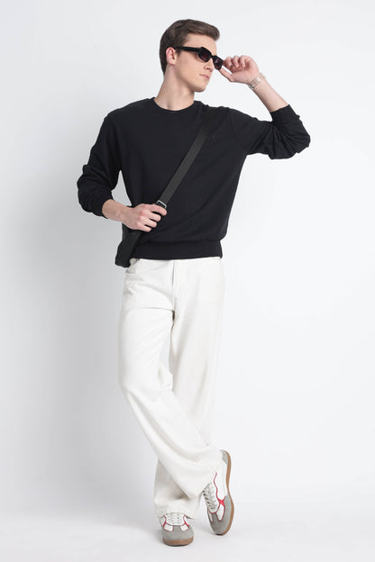 Men’s Cotton Crew Neck Longsleeve Sweatshirt Cloud Knit