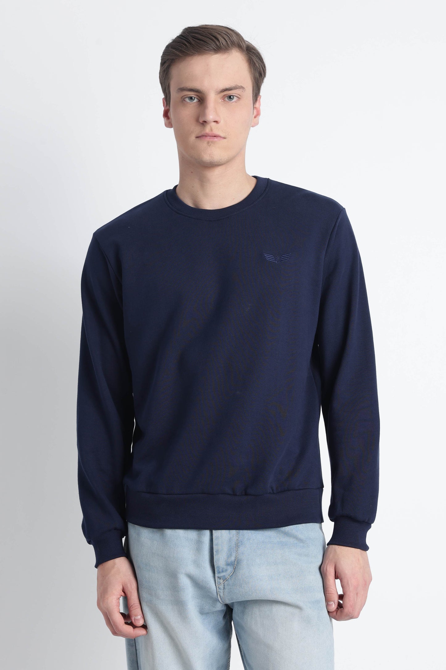 Men’s Cotton Crew Neck Longsleeve Sweatshirt Cloud Knit