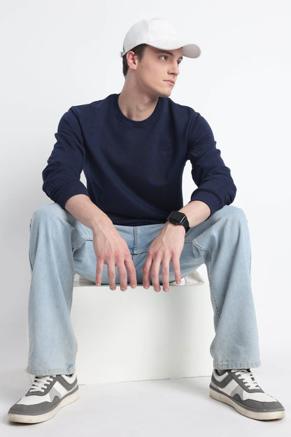 Men’s Cotton Crew Neck Longsleeve Sweatshirt Cloud Knit