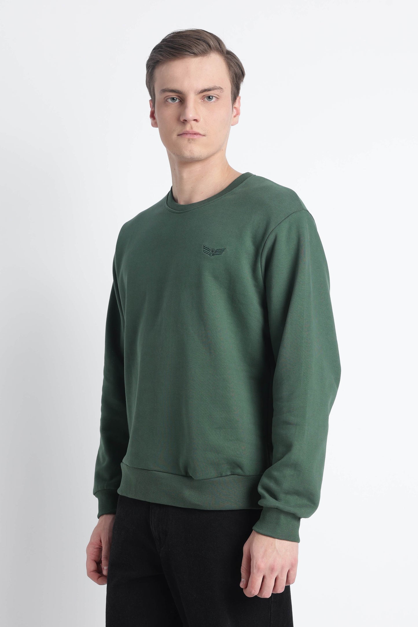 Men’s Cotton Crew Neck Longsleeve Sweatshirt Cloud Knit